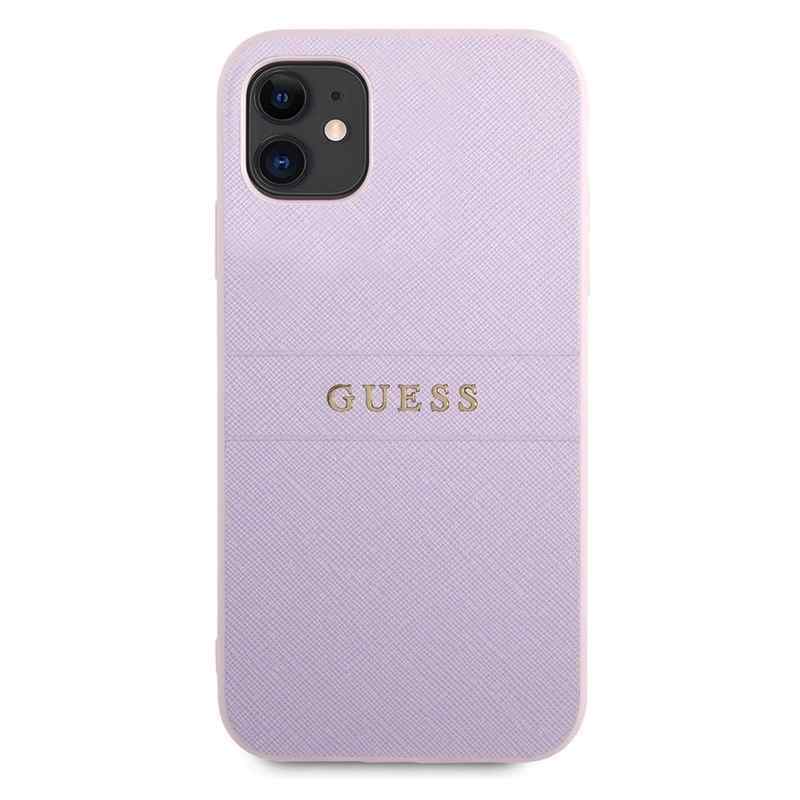 Maska za iPhone 11 Guess Hc PU Saffiano ljubicasta