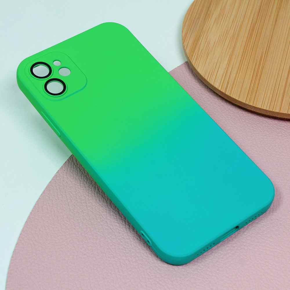 Maska za iPhone 11 Rainbow Spring zeleno svetlo plava