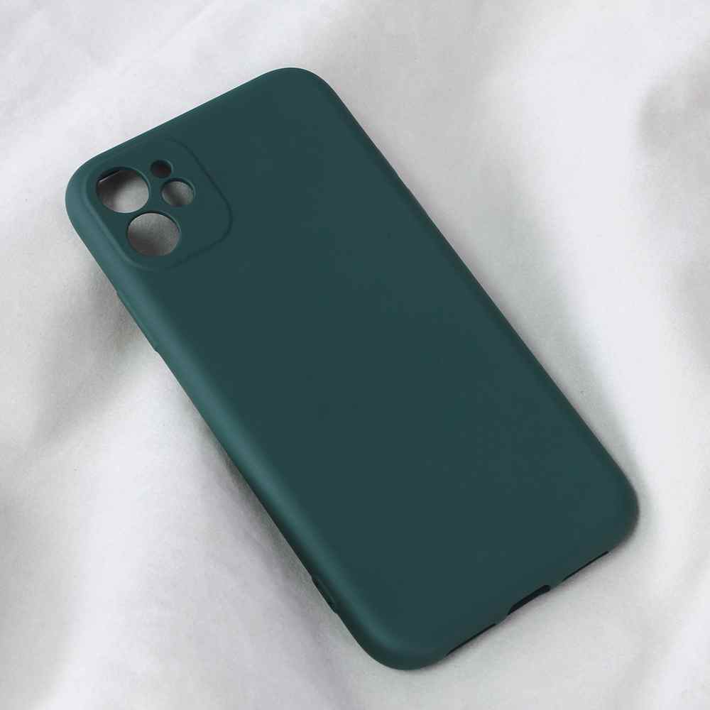 Maska za iPhone 11 Teracell Soft Velvet tamno zelena