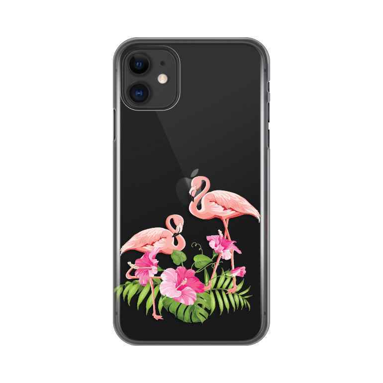 Maska za iPhone 11 silikon Print Flamingo