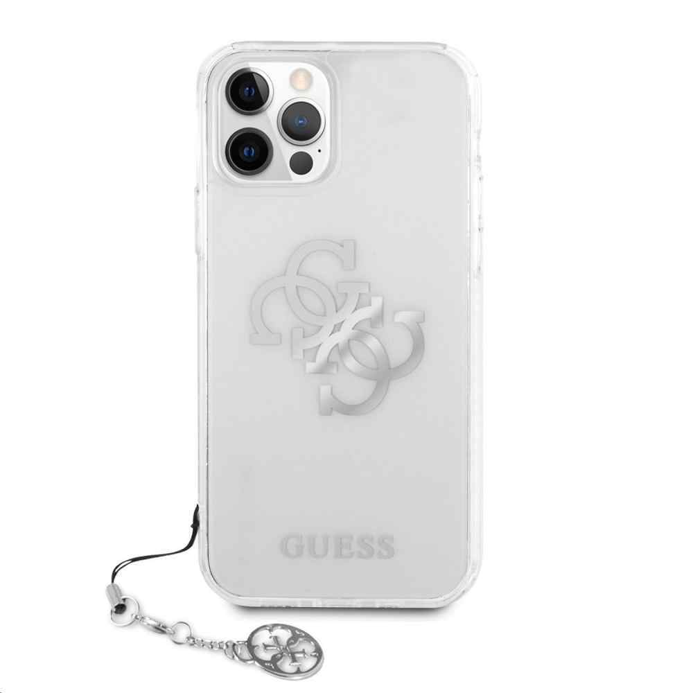 Maska za iPhone 12 Pro Max Guess Hc PC 4G Metal Charm srebrna