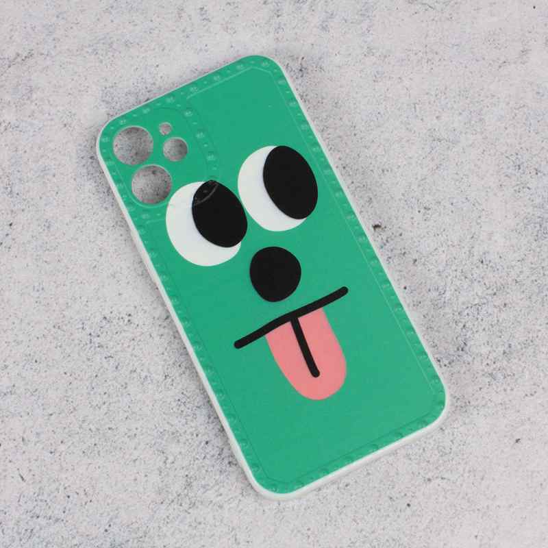 Maska za iPhone 12 mini Smile face zelena