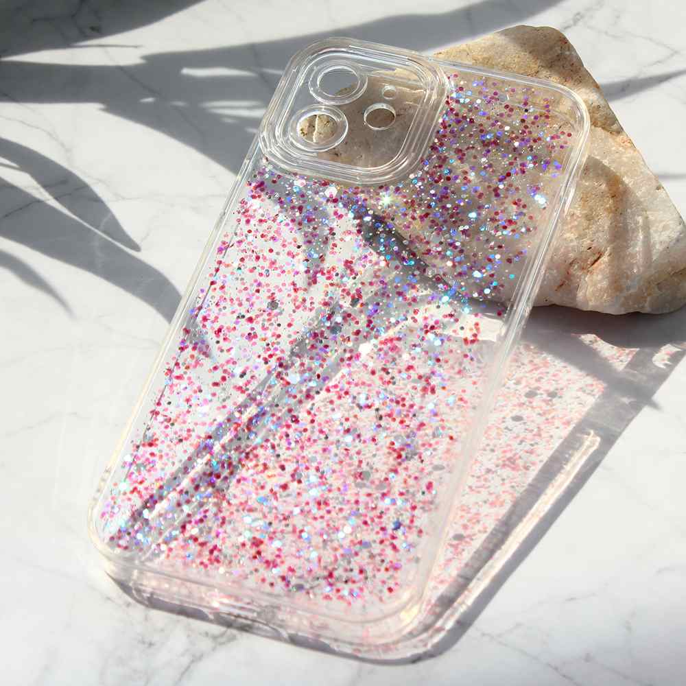 Maska za iPhone 12/12 Pro Glitter ljubicasta