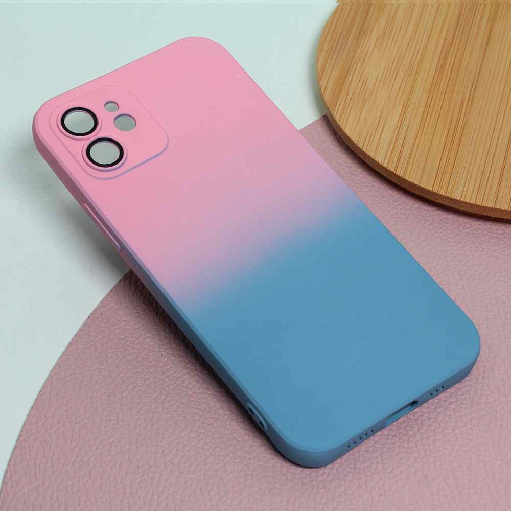 Maska za iPhone 12/12 Pro Rainbow Spring roze plava