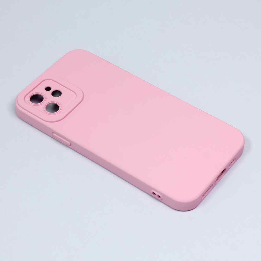 Maska za iPhone 12/12 Pro Silikon Pro Camera roze