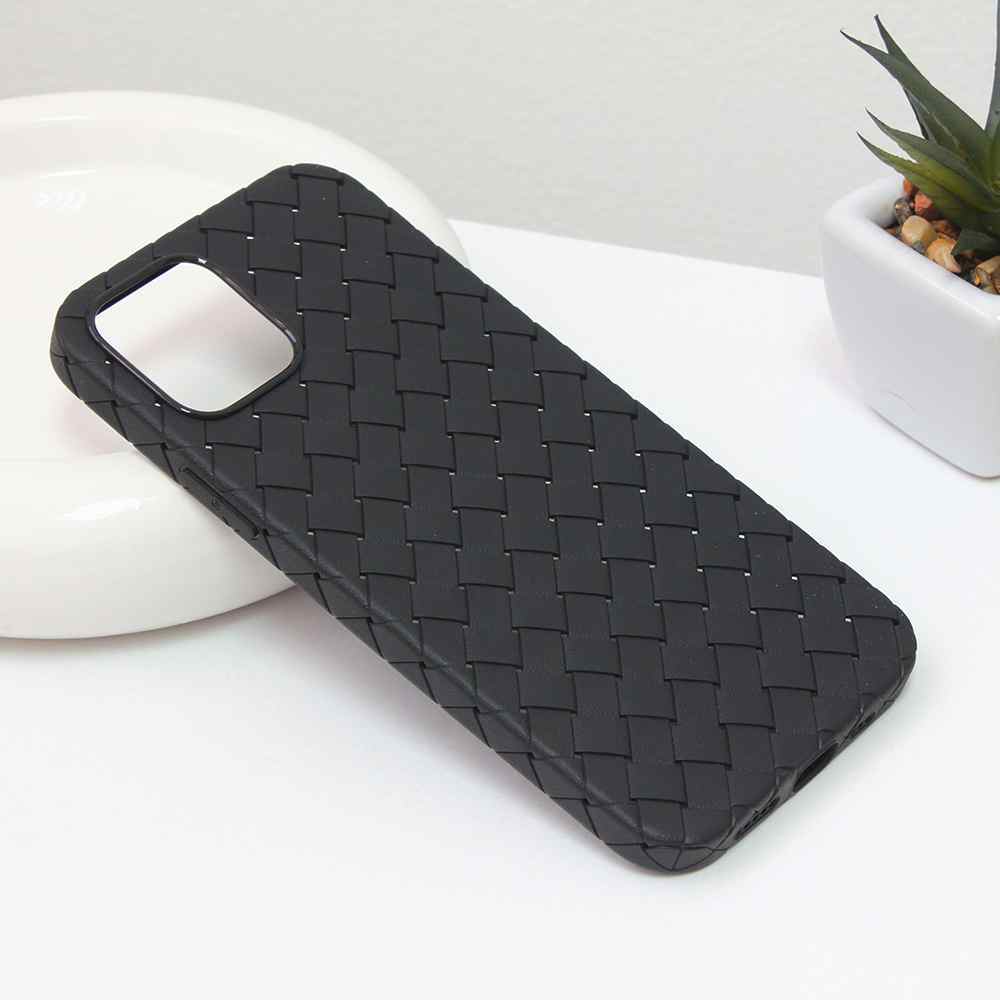 Maska za iPhone 12/12 Pro Weave case crna