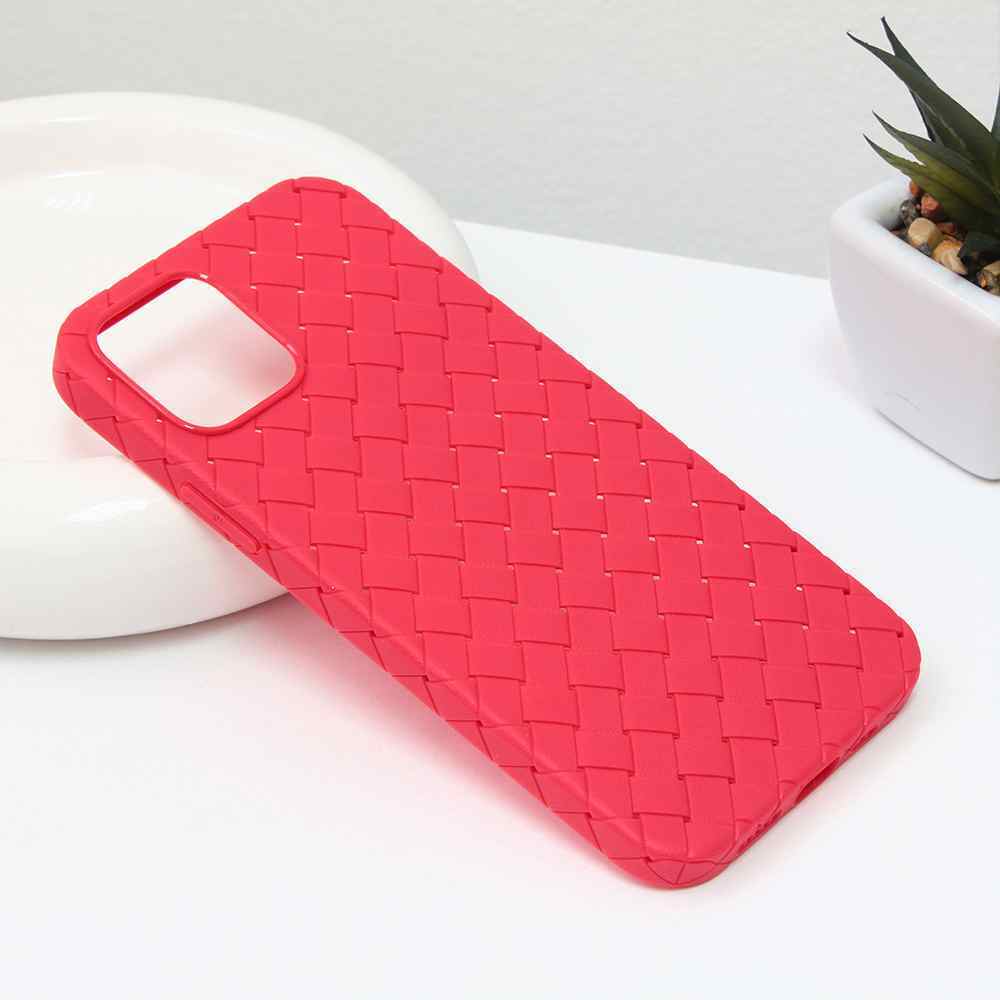 Maska za iPhone 12/12 Pro Weave case crvena