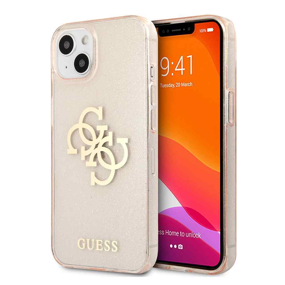 Maska za iPhone 13 Guess Hc Glitter Big zlatna