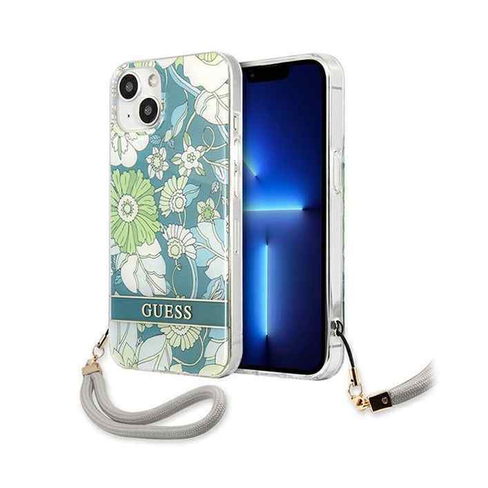 Maska za iPhone 13 Guess Hc PC/TPU Flower Cord zelena