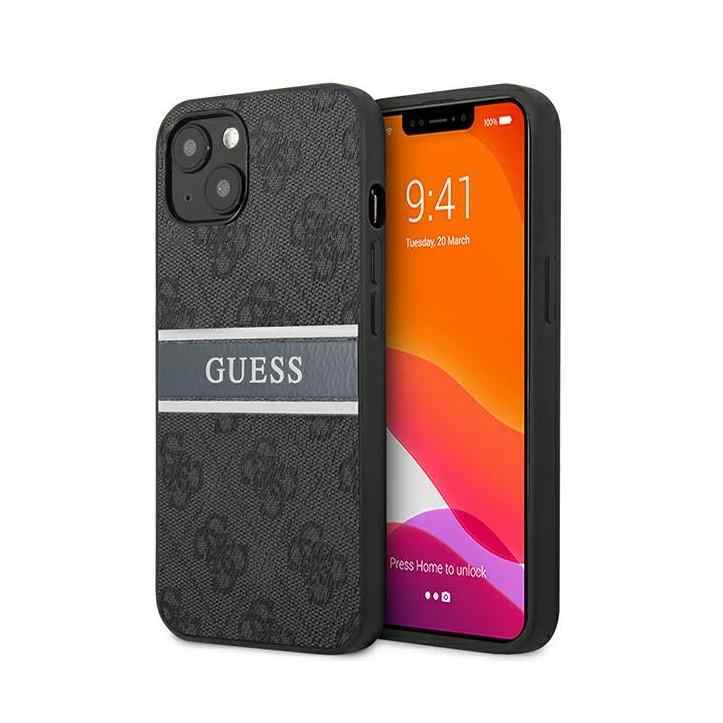 Maska za iPhone 13 Guess Stripe siva