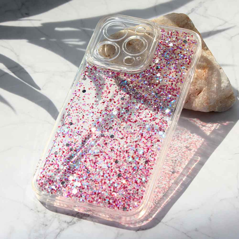 Maska za iPhone 13 Pro Glitter ljubicasta