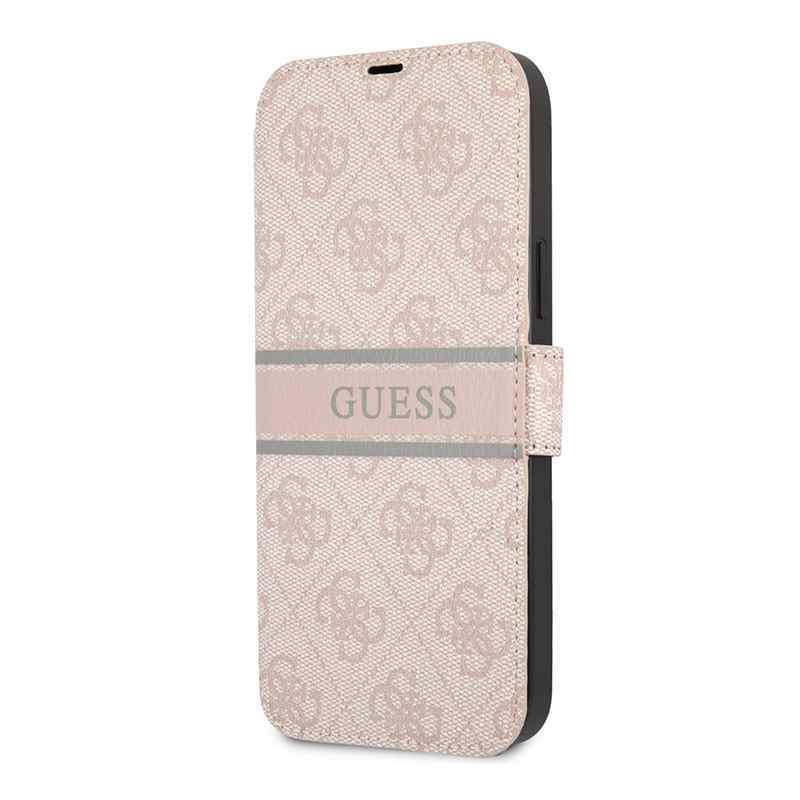 Maska za iPhone 13 Pro Guess Stripe Bk Pu roze