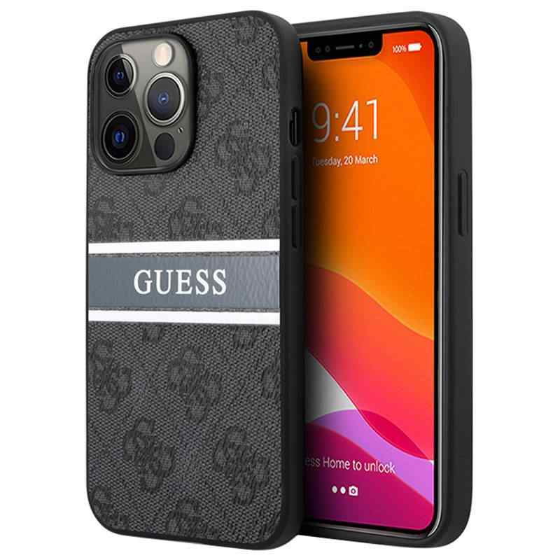 Maska za iPhone 13 Pro Guess Stripe siva