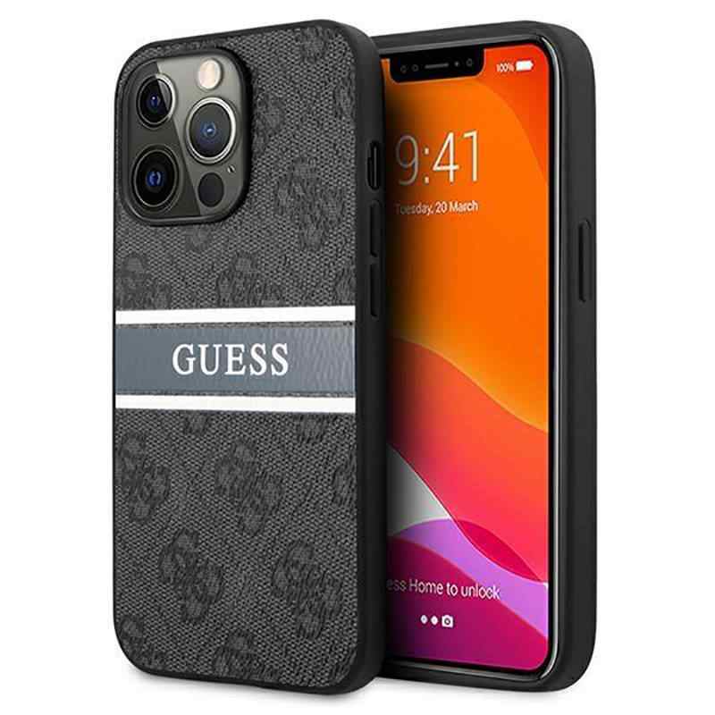 Maska za iPhone 13 Pro Max Guess Stripe siva