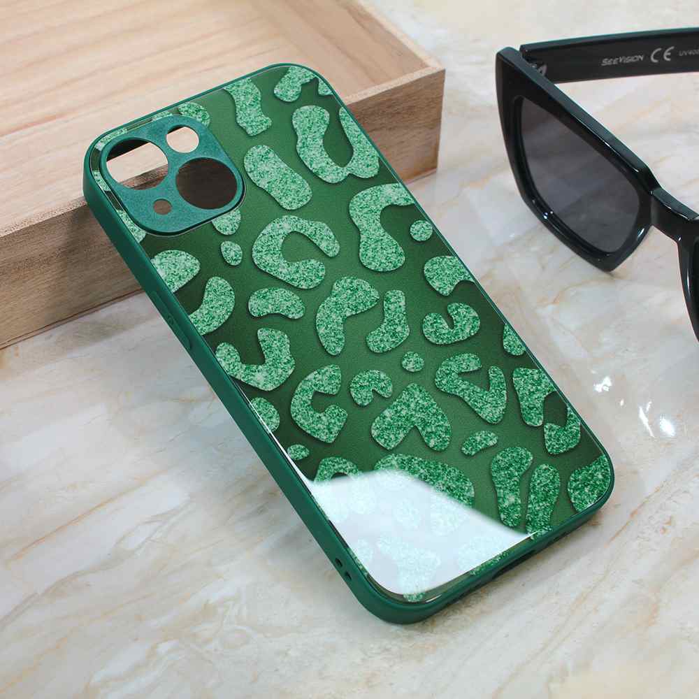 Maska za iPhone 13 Shiny glass zelena