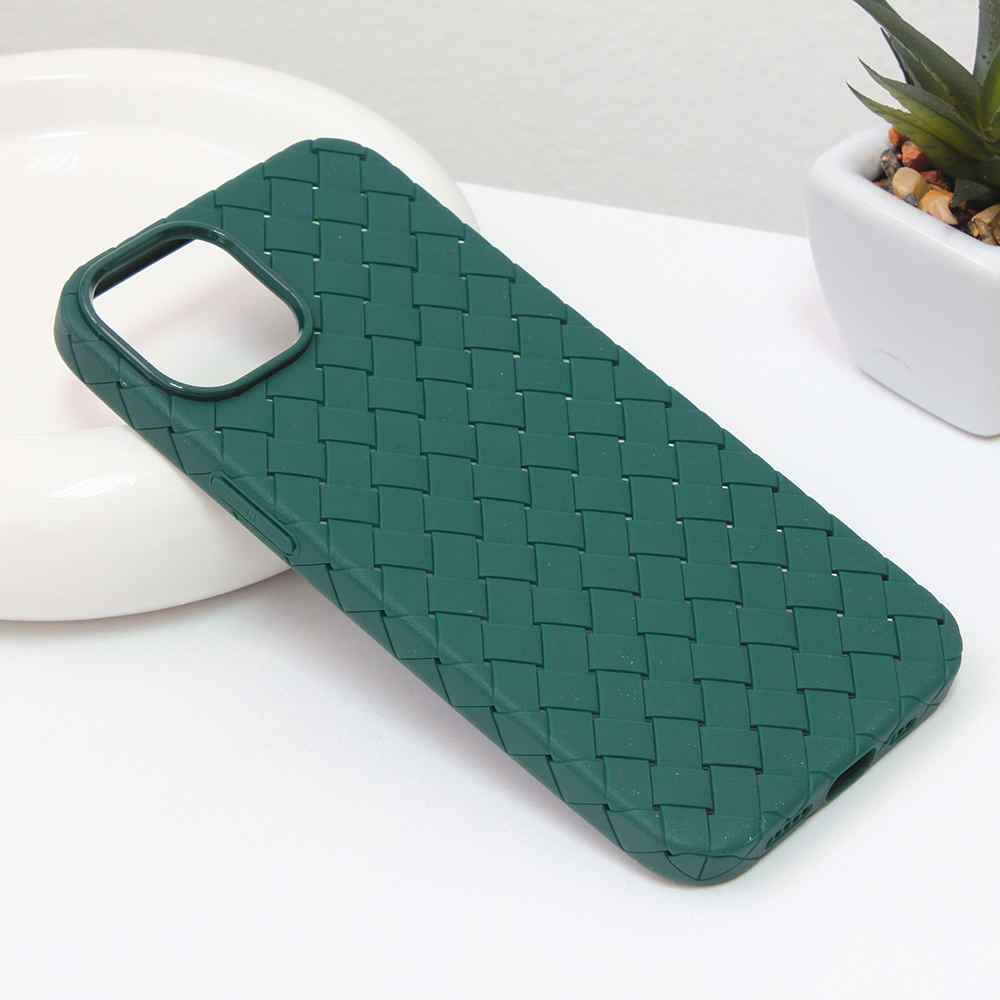 Maska za iPhone 13 Weave case zelena