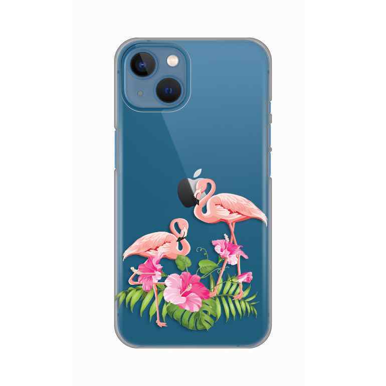 Maska za iPhone 13 silikon Print Flamingo