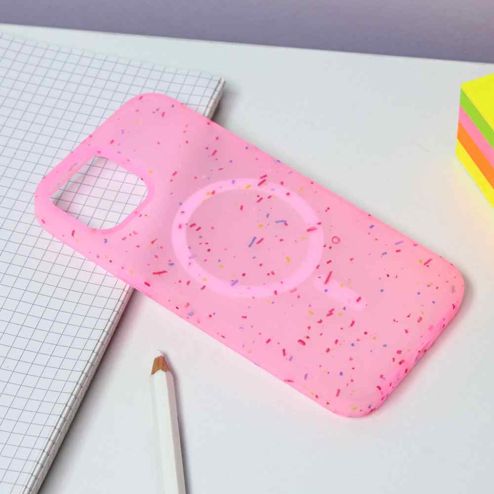 Maska za iPhone 14 Colorful Magsafe roze