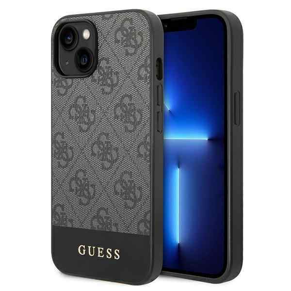 Maska za iPhone 14 Guess Hc PC/TPU 4G Bottom Stripe siva