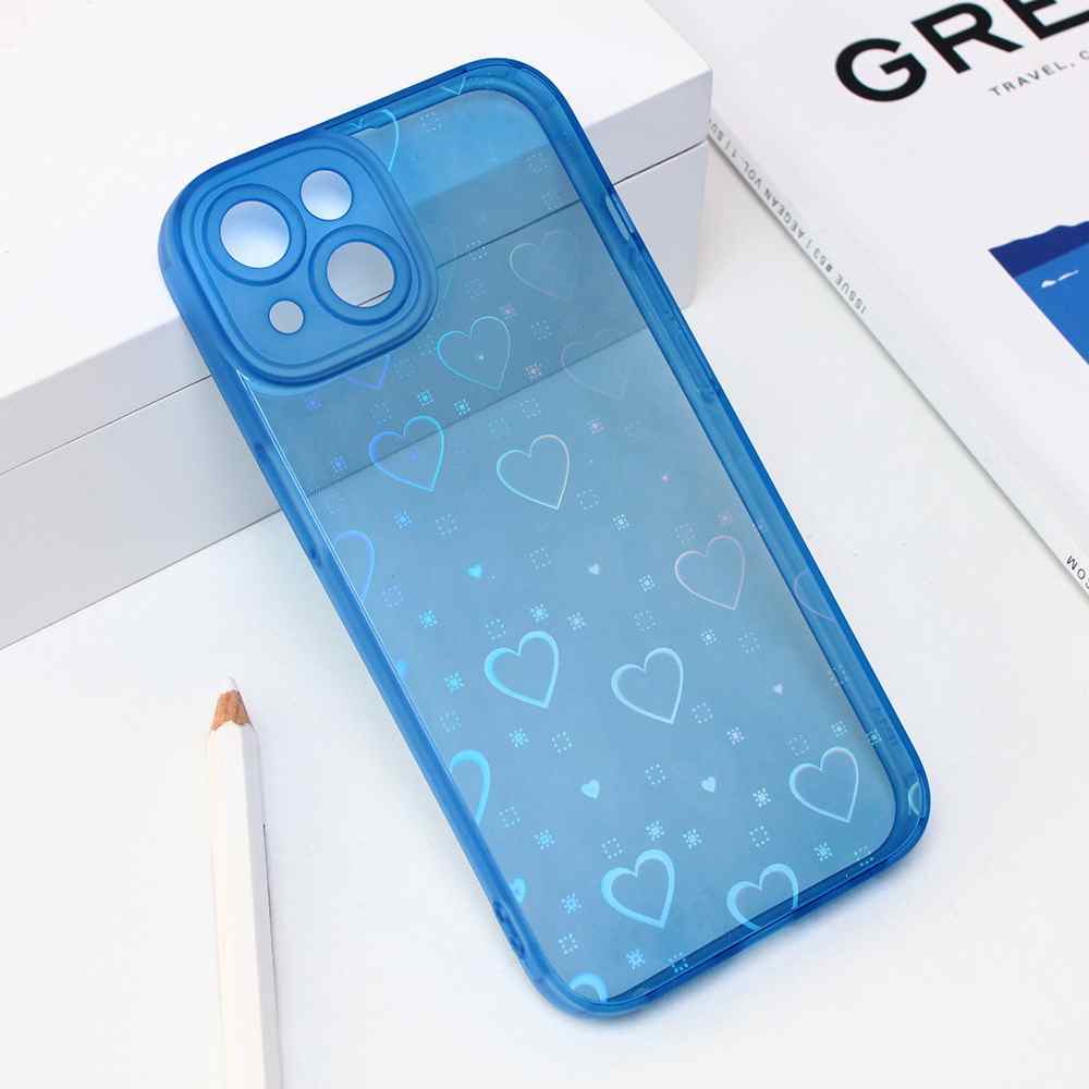 Maska za iPhone 14 Heart Color IMD plava