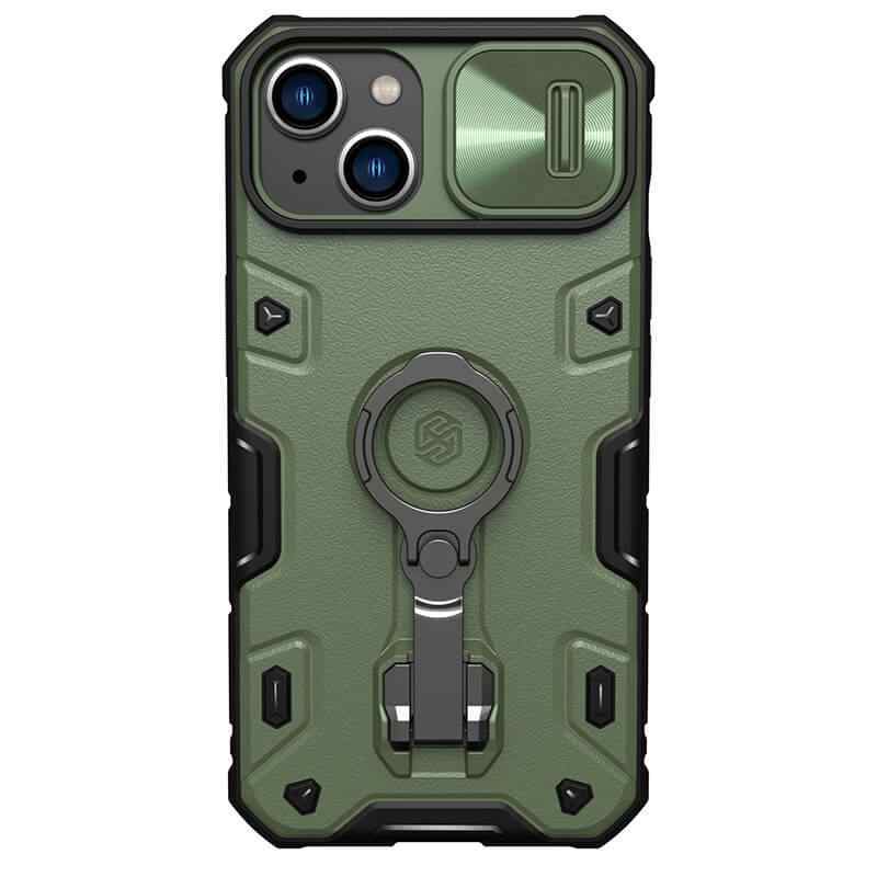 Maska za iPhone 14 Nillkin CamShield Armor Pro Magnetic zelena