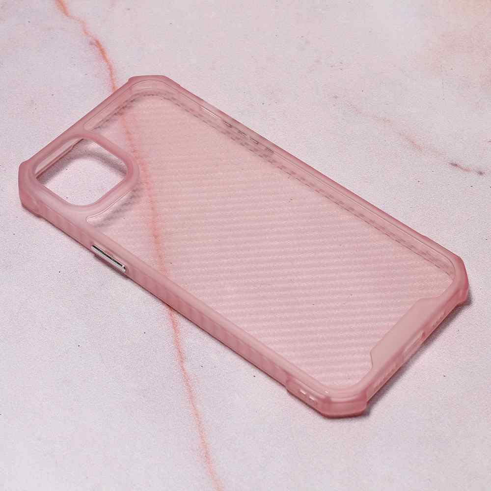 Maska za iPhone 14 Plus Carbon Crystal pink