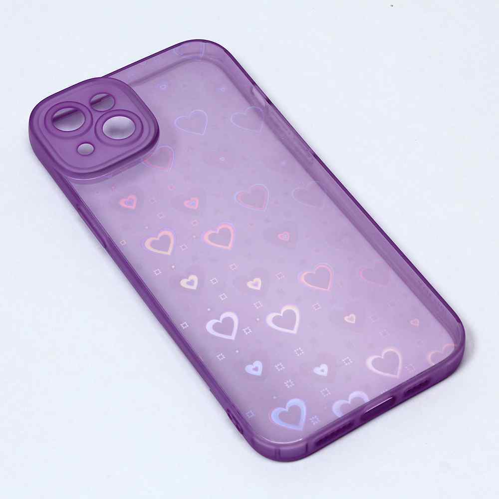 Maska za iPhone 14 Plus Heart Color IMD ljubicasta