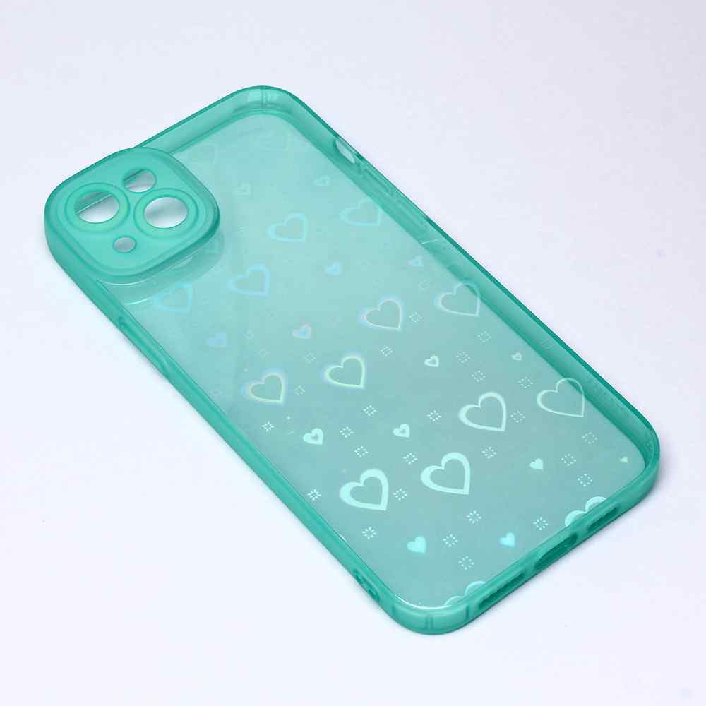 Maska za iPhone 14 Plus Heart Color IMD mint