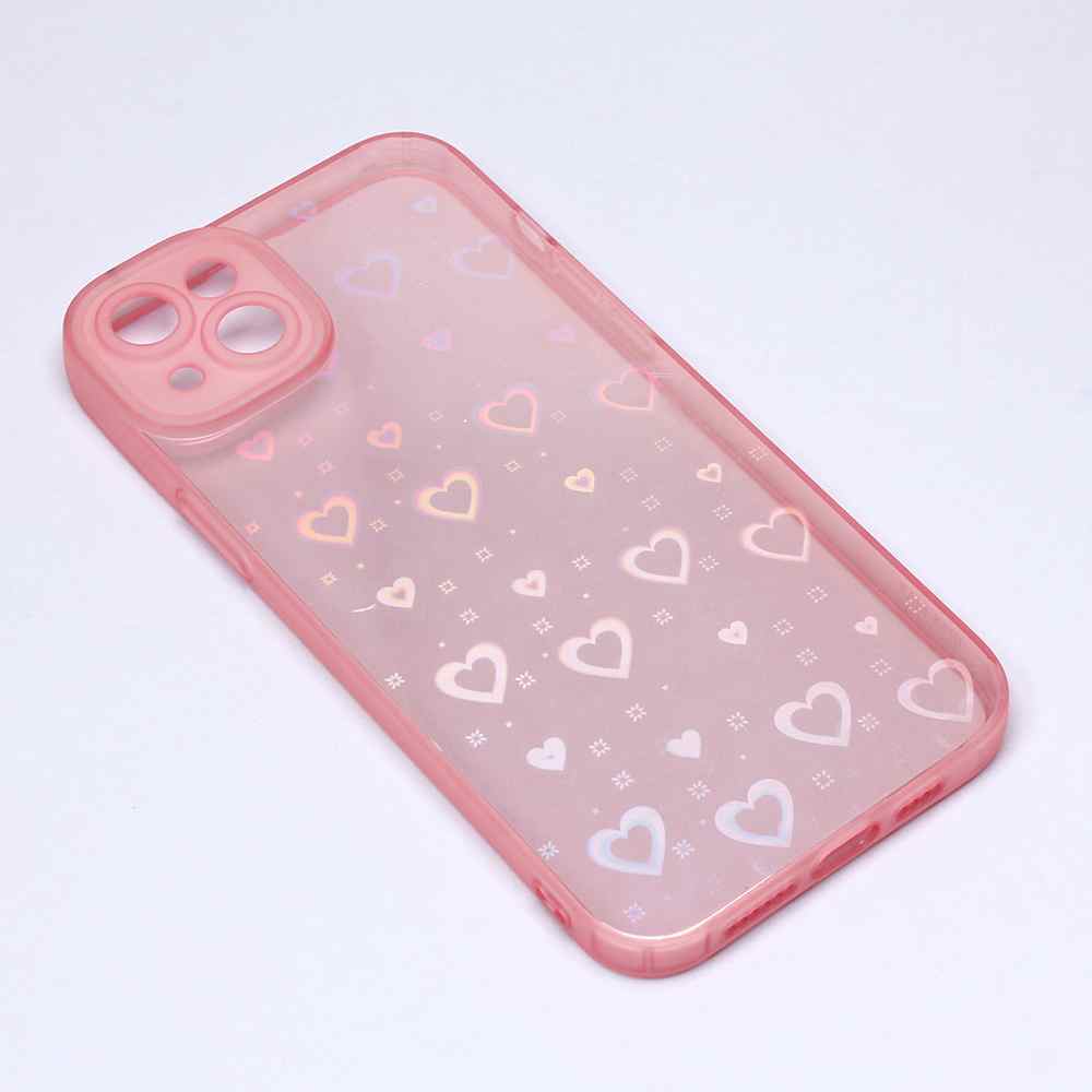 Maska za iPhone 14 Plus Heart Color IMD roze