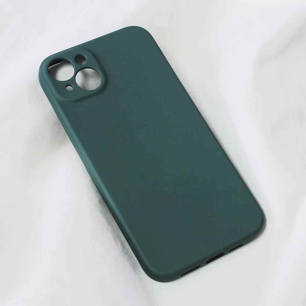 Maska za iPhone 14 Plus Teracell Soft Velvet tamno zelena