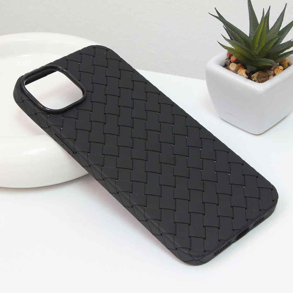 Maska za iPhone 14 Plus Weave case crna