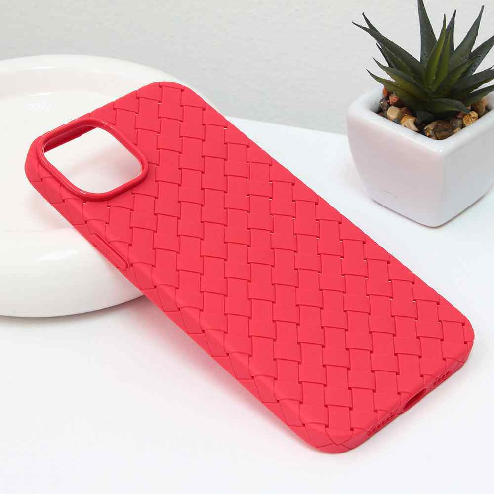 Maska za iPhone 14 Plus Weave case crvena