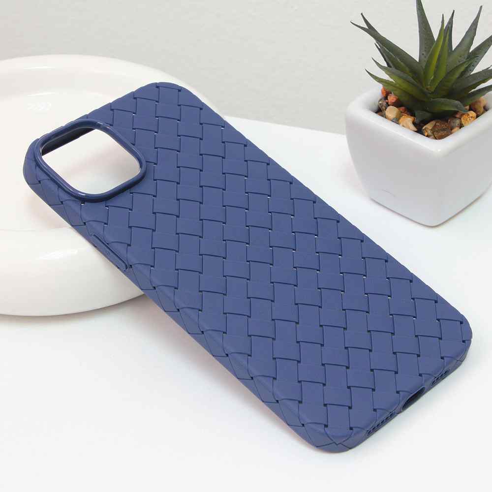 Maska za iPhone 14 Plus Weave case plava