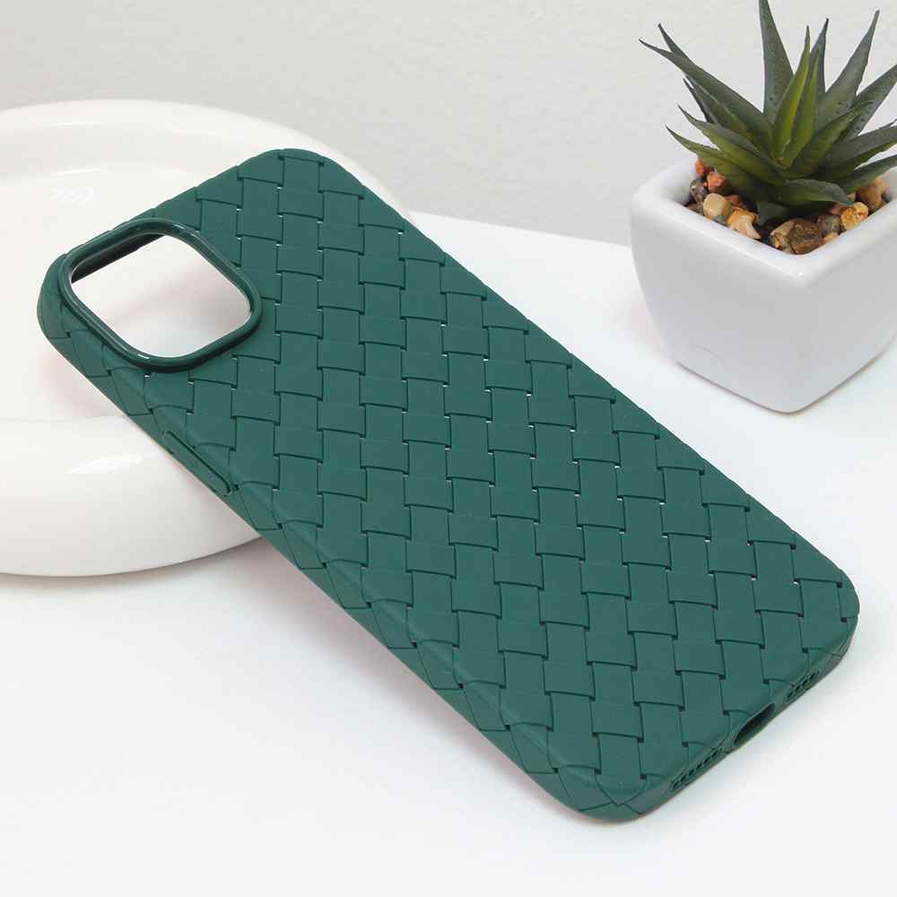 Maska za iPhone 14 Plus Weave case zelena