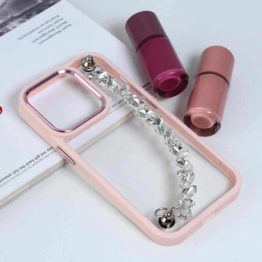 Maska za iPhone 14 Pro Chain roze