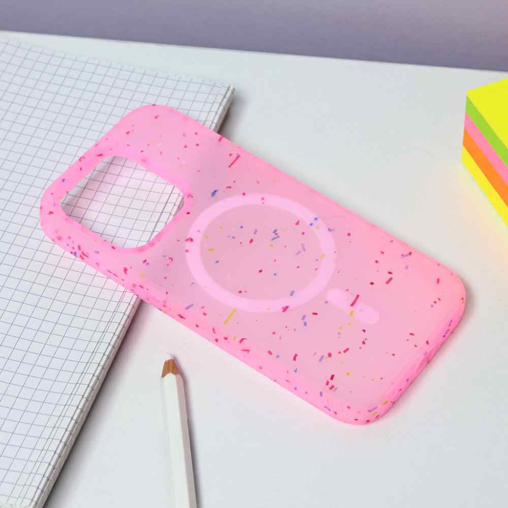 Maska za iPhone 14 Pro Colorful Magsafe roze