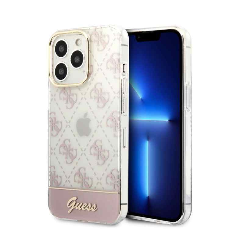 Maska za iPhone 14 Pro Guess Hc 4G Electro Script pink