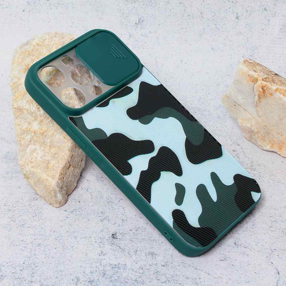 Maska za iPhone 14 Pro Max Camera Army tamno zelena