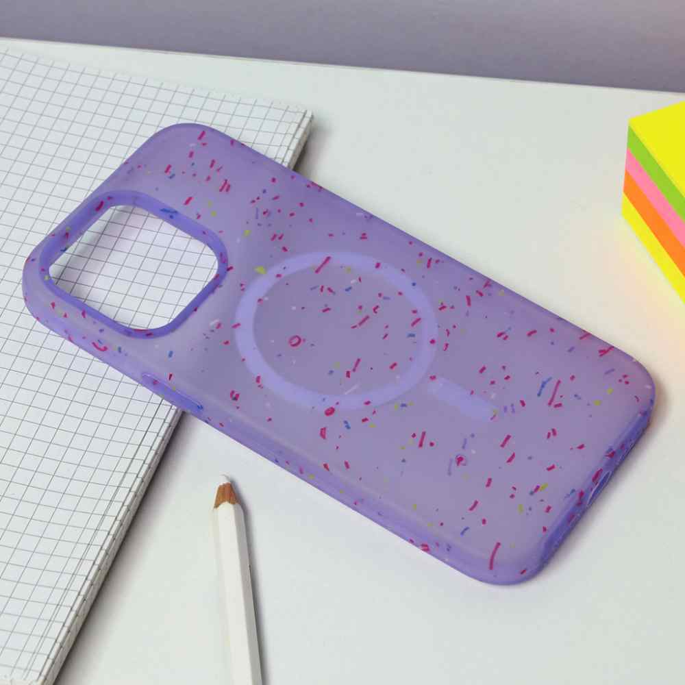 Maska za iPhone 14 Pro Max Colorful Magsafe ljubicasta