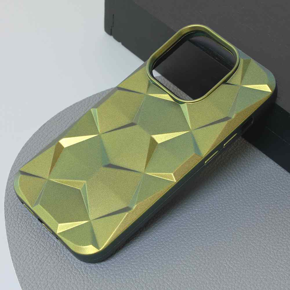 Maska za iPhone 14 Pro Shiny Diamond maslinasto zelena