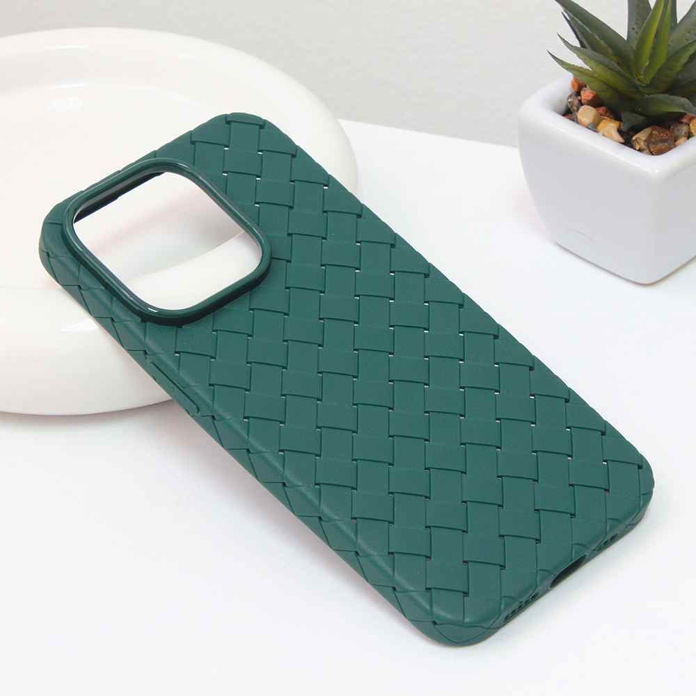 Maska za iPhone 14 Pro Weave case zelena