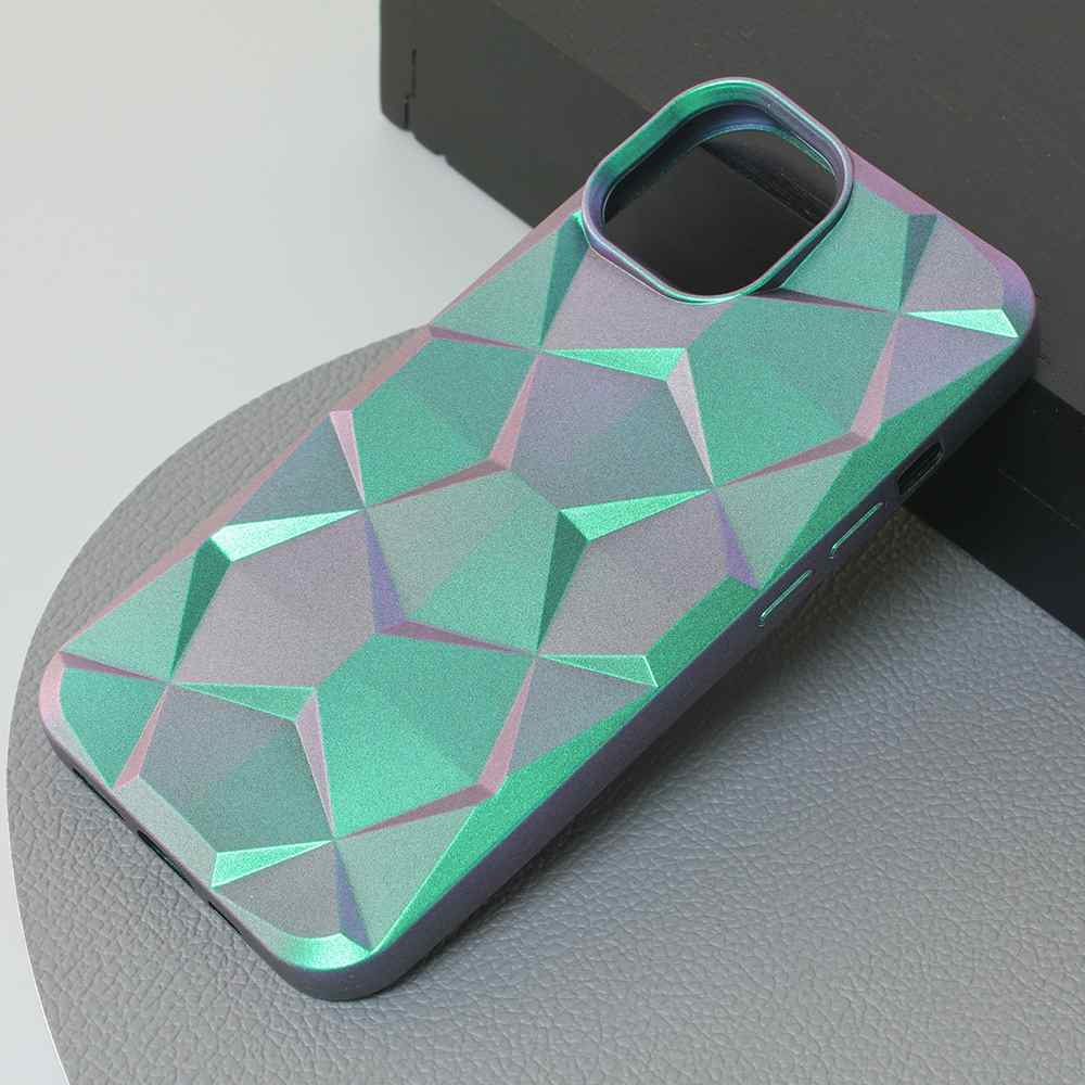 Maska za iPhone 14 Shiny Diamond zelena