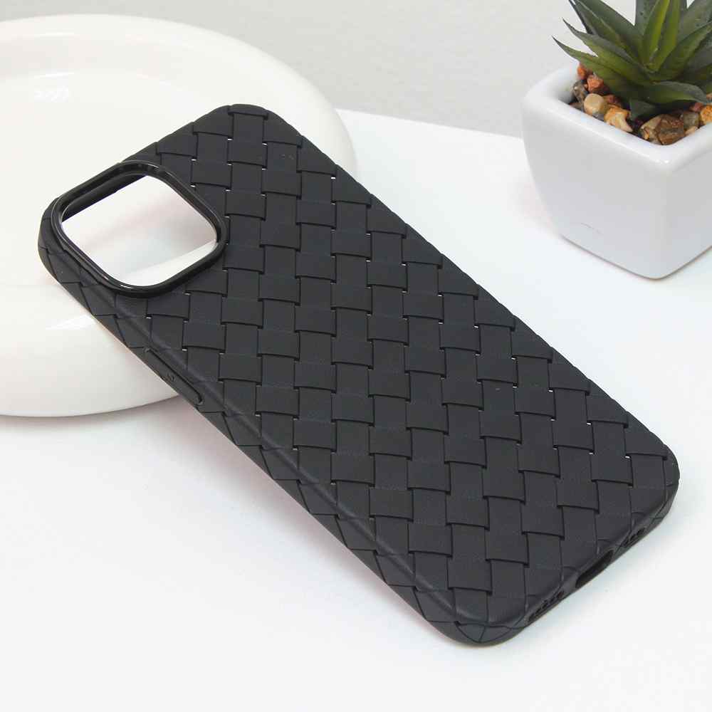 Maska za iPhone 14 Weave case crna