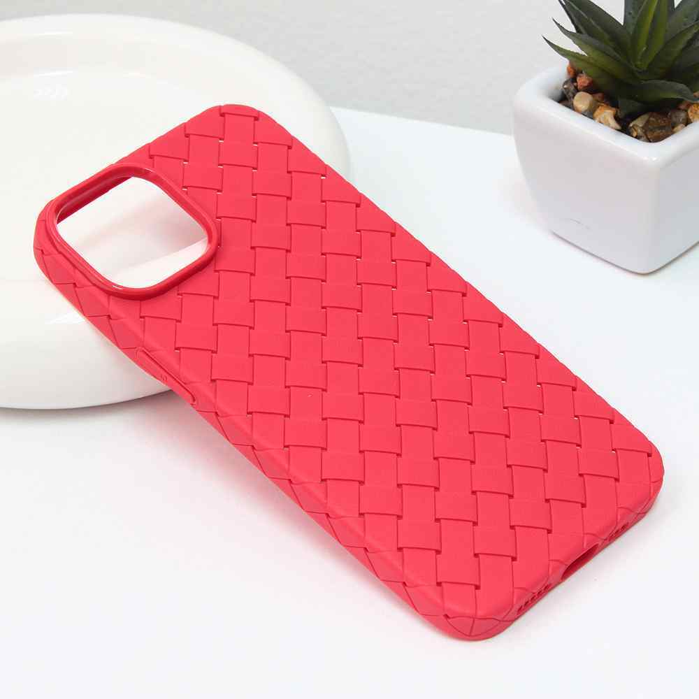 Maska za iPhone 14 Weave case crvena