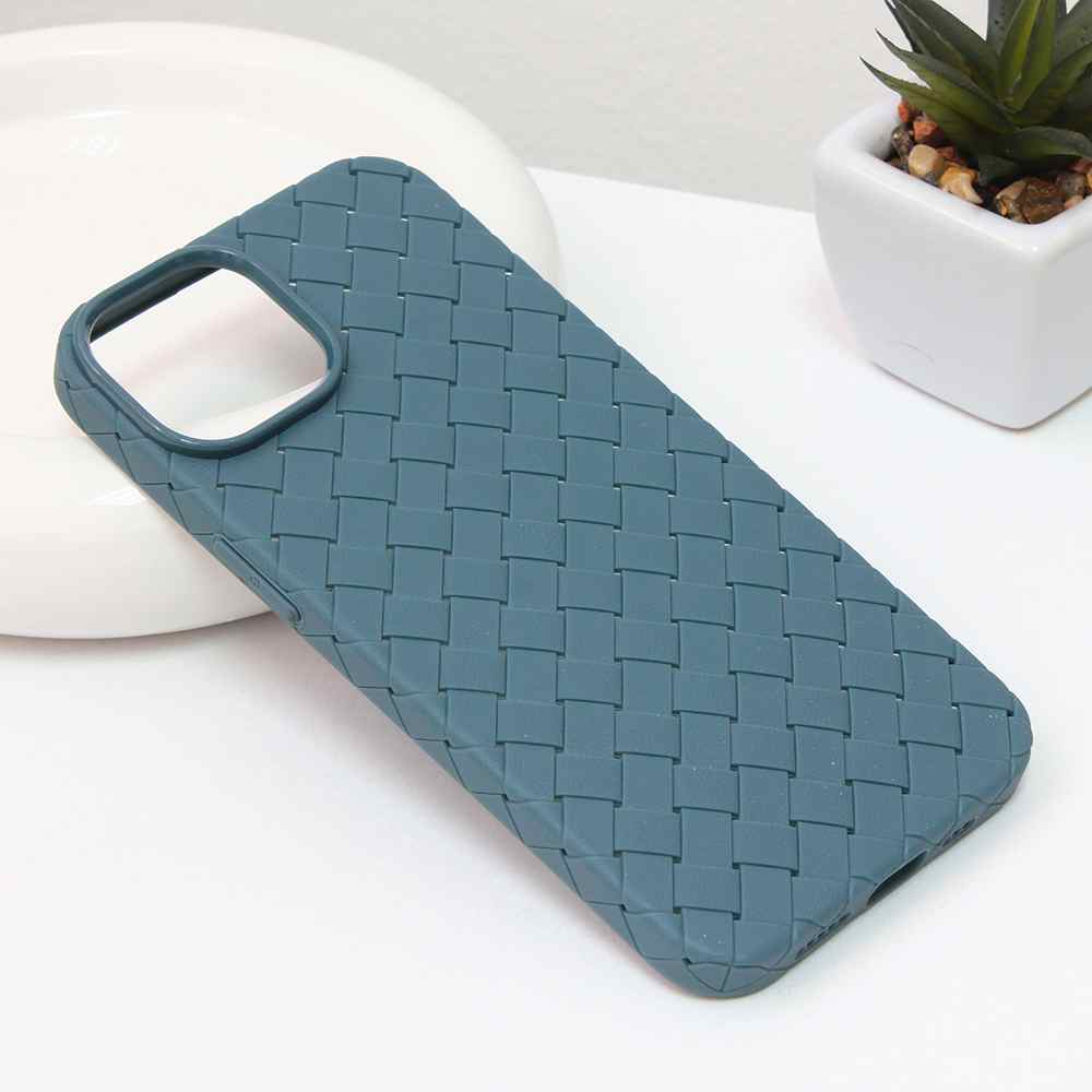 Maska za iPhone 14 Weave case svetlo zelena