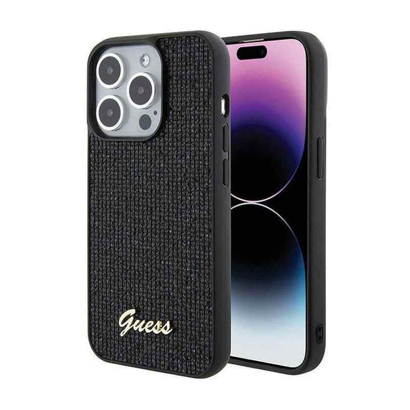 Maska za iPhone 15 Pro Guess Hc PU Disco Script Metal