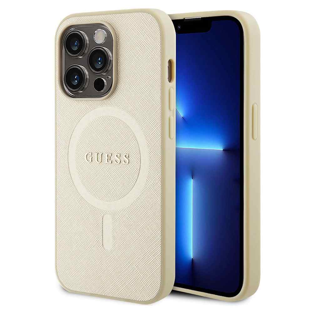 Maska za iPhone 15 Pro Guess Hc PU Saffiano Magsafe bez