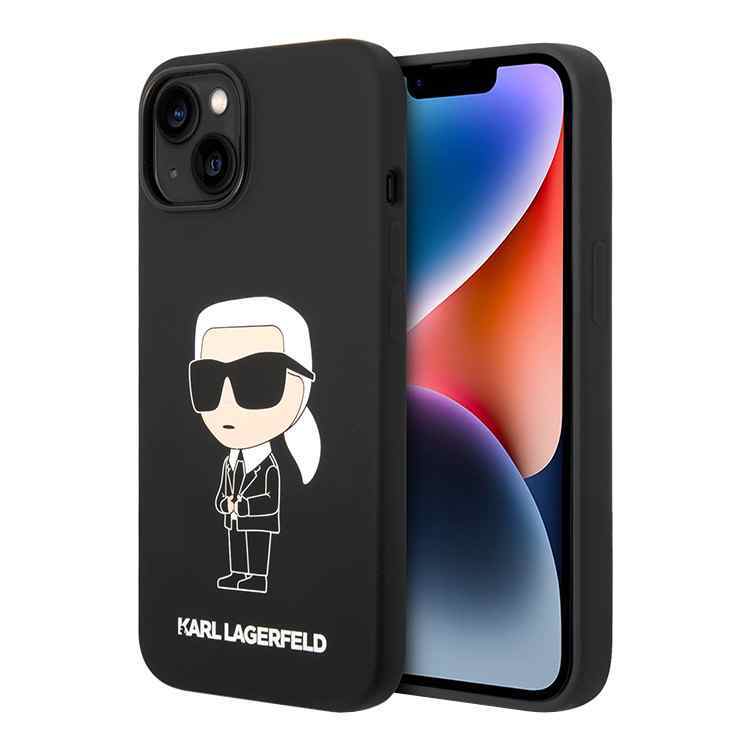 Maska za iPhone 15 Karl Lagerfeld Hc Silicone NFT Ikonik crna