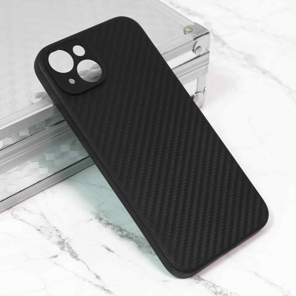 Maska za iPhone 15 Plus Carbon fiber crna