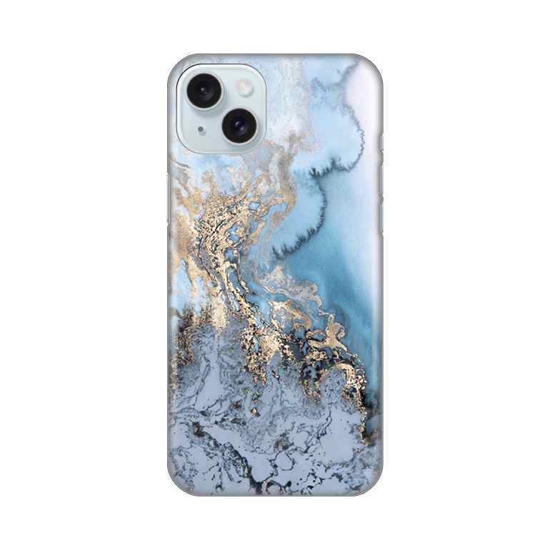 Maska za iPhone 15 Plus silikon Print Blue Gold Marble